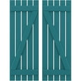 thumbnail image 1 of Ekena Millwork 19 1/2"W x 62"H Americraft Five Board (2 Batten) Exterior Real Wood Spaced Board-n-Batten Shutters w/ Z-Bar (Per Pair), Antigua, 1 of 10