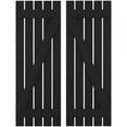 thumbnail image 1 of Ekena Millwork 19 1/2"W x 66"H Americraft Five Board (2 Batten) Exterior Real Wood Spaced Board-n-Batten Shutters w/ Z-Bar (Per Pair), Black, 1 of 10