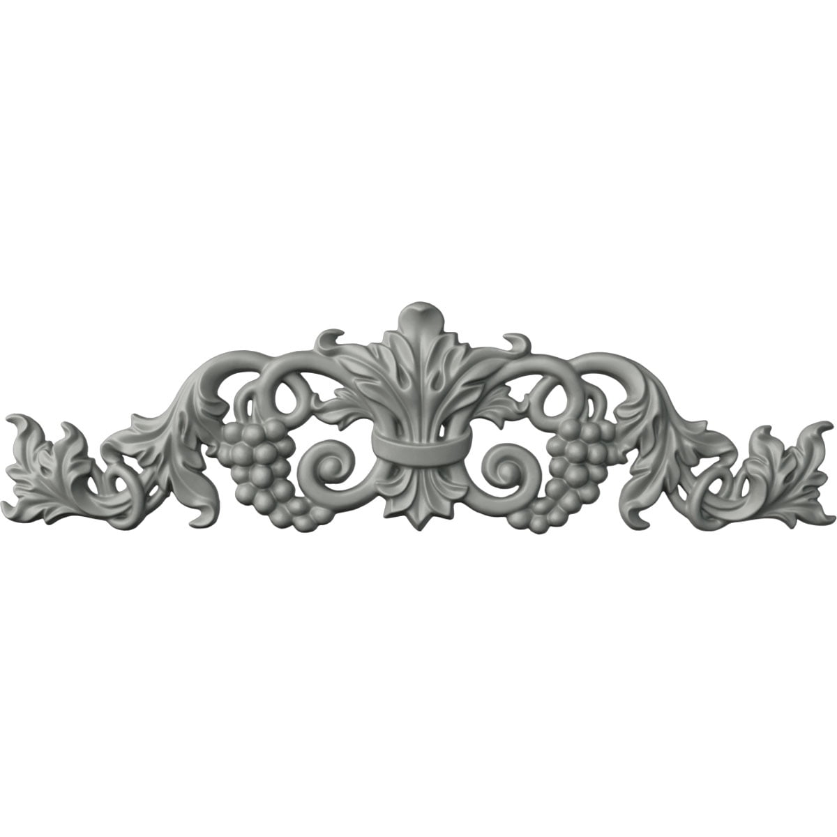 Primed Gray Polyurethane Grape and Leaf Crown Onlay