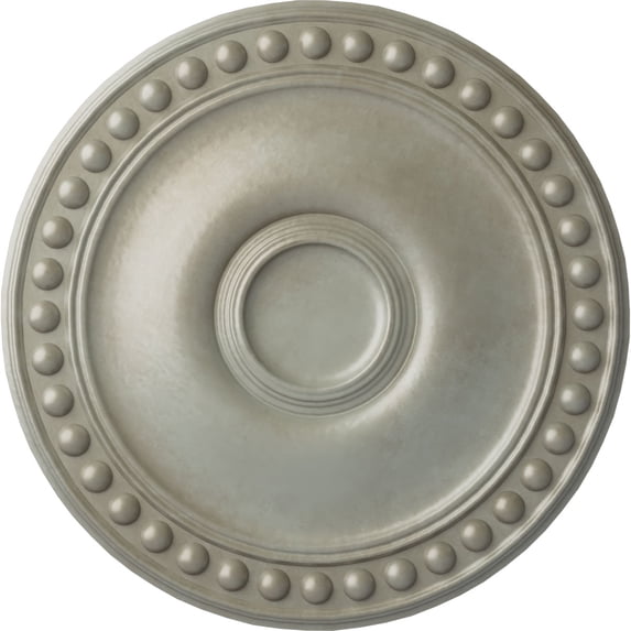 Ekena Millwork 19 1/8"OD x 1"P Foster Ceiling Medallion (Fits Canopies up to 5 5/8"), Hand-Painted Flash Gold