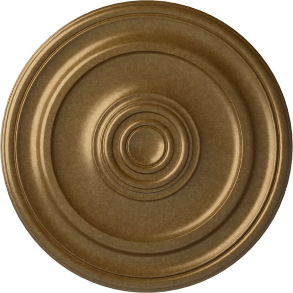 Ekena Millwork 19 3/4"OD x 1 1/2"P Kepler Traditional Ceiling Medallion (For Canopies up to 4 1/2"), Hand-Painted Pale Gold