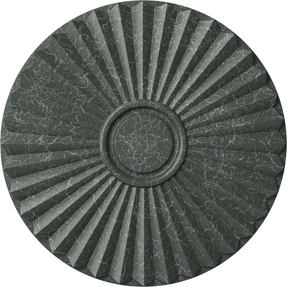 Ekena Millwork 19 3/4"OD x 1 3/8"P Shakuras Ceiling Medallion (For Canopies up to 5"), Hand-Painted Athenian Green Crackle