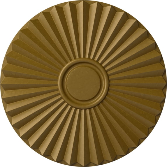 Ekena Millwork 19 3/4"OD x 1 3/8"P Shakuras Ceiling Medallion (For Canopies up to 5"), Hand-Painted Gold