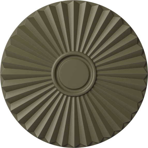 Ekena Millwork 19 3/4"OD x 1 3/8"P Shakuras Ceiling Medallion (For Canopies up to 5"), Hand-Painted Spartan Stone