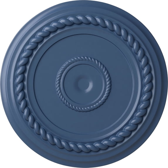 Ekena Millwork 19 5/8"OD x 1 1/2"P Alexandria Rope Ceiling Medallion (Fits Canopies up to 4 5/8"), Hand-Painted Americana