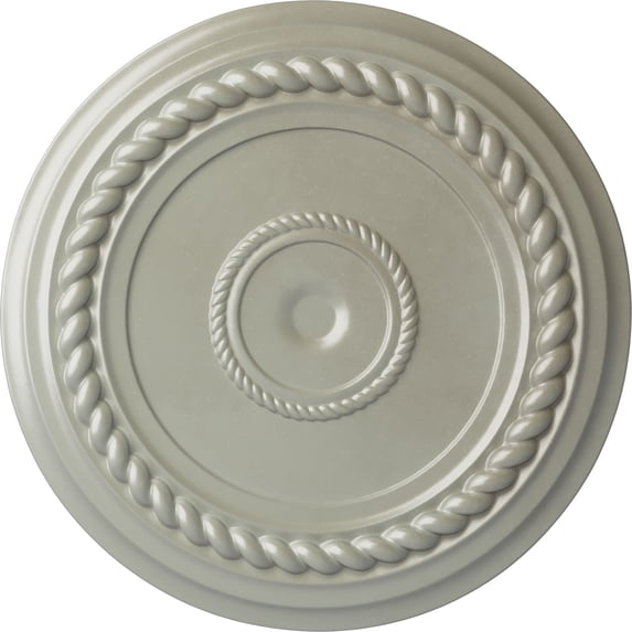 Ekena Millwork 19 5/8"OD x 1 1/2"P Alexandria Rope Ceiling Medallion (Fits Canopies up to 4 5/8"), Hand-Painted Flash Copper