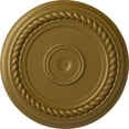 thumbnail image 1 of Ekena Millwork 19 5/8"OD x 1 1/2"P Alexandria Rope Ceiling Medallion (Fits Canopies up to 4 5/8"), Hand-Painted Gold, 1 of 6
