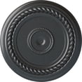 thumbnail image 1 of Ekena Millwork 19 5/8"OD x 1 1/2"P Alexandria Rope Ceiling Medallion (Fits Canopies up to 4 5/8"), Hand-Painted Pewter, 1 of 6