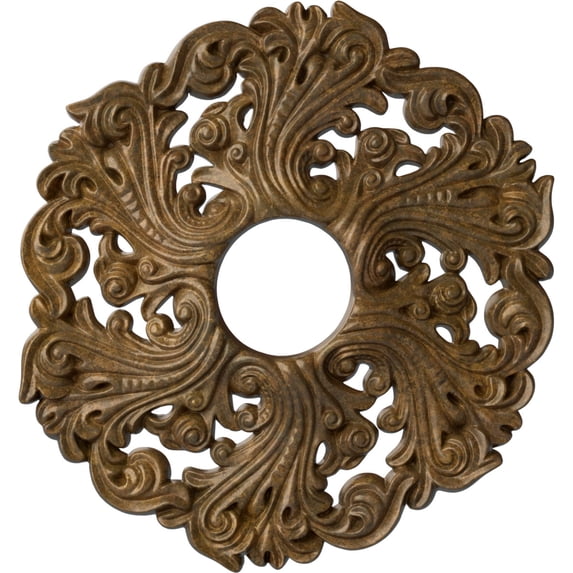 Ekena Millwork 19 5/8"OD x 4 3/4"ID x 1 3/4"P Orrington Ceiling Medallion (Fits Canopies up to 4 3/4"), Hand-Painted Rubbed Bronze