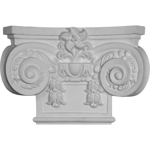 Ekena Millwork 19 5/8"W x 13 3/8"H Large Empire Capital with Necking (Fits Pilasters up to 10 3/4"W x 7/8"D)