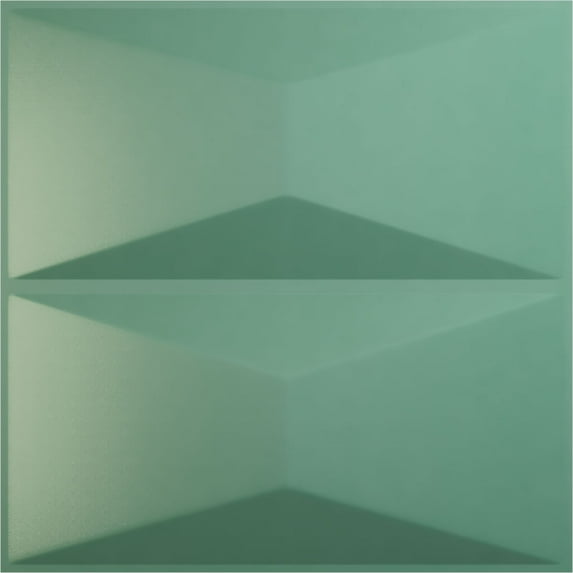 Ekena Millwork 19 5/8"W x 19 5/8"H Aberdeen EnduraWall Decorative 3D Wall Panel, Universal Pearl Metallic Sea Mist (12-Pack for 32.04 Sq. Ft.)