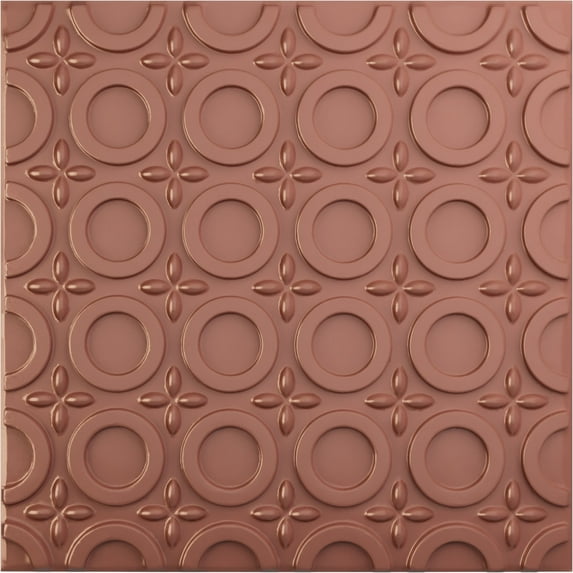 Ekena Millwork 19 5/8"W x 19 5/8"H Abstract EnduraWall Decorative 3D Wall Panel, Universal Pearl Metallic Champagne Pink (12-Pack for 32.04 Sq. Ft.)