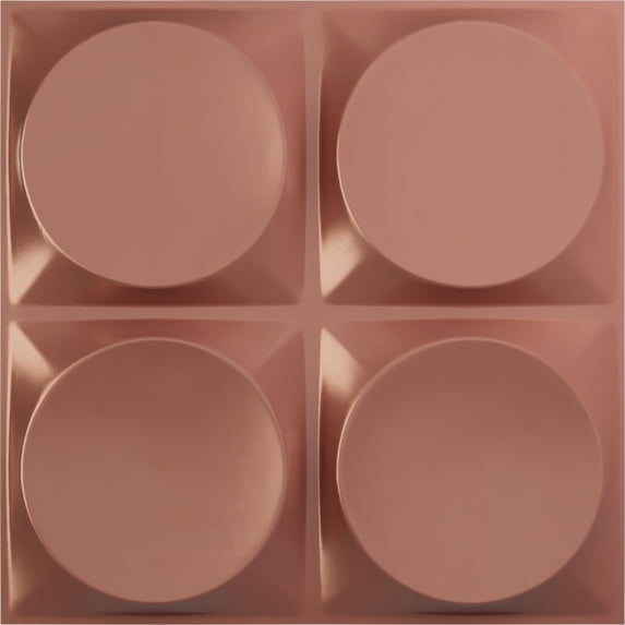 Ekena Millwork 19 5/8"W x 19 5/8"H Adonis EnduraWall Decorative 3D Wall Panel, Universal Pearl Metallic Champagne Pink (12-Pack for 32.04 Sq. Ft.)