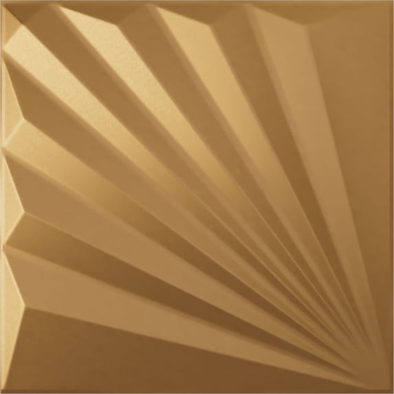 Ekena Millwork 19 5/8"W x 19 5/8"H Aire EnduraWall Decorative 3D Wall Panel, Bright Coat Gold (Covers 2.67 Sq. Ft.)