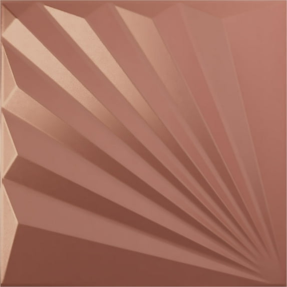 Ekena Millwork 19 5/8"W x 19 5/8"H Aire EnduraWall Decorative 3D Wall Panel, Universal Pearl Metallic Champagne Pink (12-Pack for 32.04 Sq. Ft.)