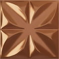 thumbnail image 1 of Ekena Millwork 19 5/8"W x 19 5/8"H Alexa EnduraWall Decorative 3D Wall Panel, Bright Coat Copper (Covers 2.67 Sq. Ft.), 1 of 6