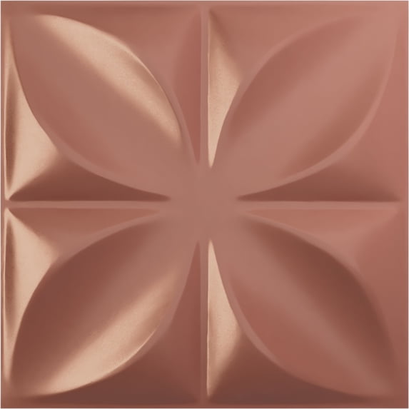 Ekena Millwork 19 5/8"W x 19 5/8"H Alexa EnduraWall Decorative 3D Wall Panel, Universal Pearl Metallic Champagne Pink (Covers 2.67 Sq. Ft.)