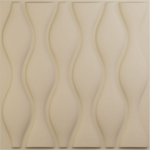 Ekena Millwork 19 5/8"W x 19 5/8"H Ariel EnduraWall Decorative 3D Wall Panel, UltraCover Satin Smokey Beige (Covers 2.67 Sq. Ft.)
