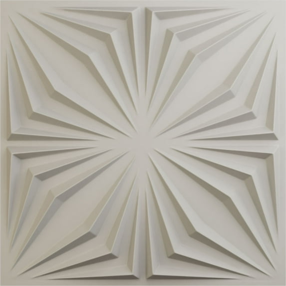 Ekena Millwork 19 5/8"W x 19 5/8"H Asher EnduraWall Decorative 3D Wall Panel, UltraCover Satin Blossom White (12-Pack for 32.04 Sq. Ft.)
