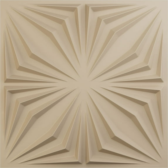 Ekena Millwork 19 5/8"W x 19 5/8"H Asher EnduraWall Decorative 3D Wall Panel, UltraCover Satin Smokey Beige (12-Pack for 32.04 Sq. Ft.)