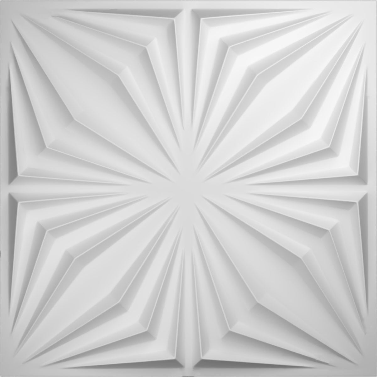 White Textured 3D PVC Decorative Wall Panels, 19 5/8" x 19 5/8", 50-Pack