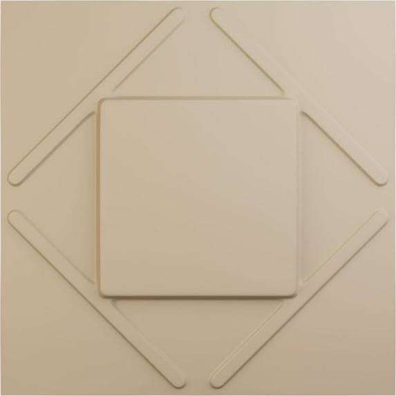 Ekena Millwork 19 5/8"W x 19 5/8"H Aubrey EnduraWall Decorative 3D Wall Panel, UltraCover Satin Smokey Beige (Covers 2.67 Sq. Ft.)