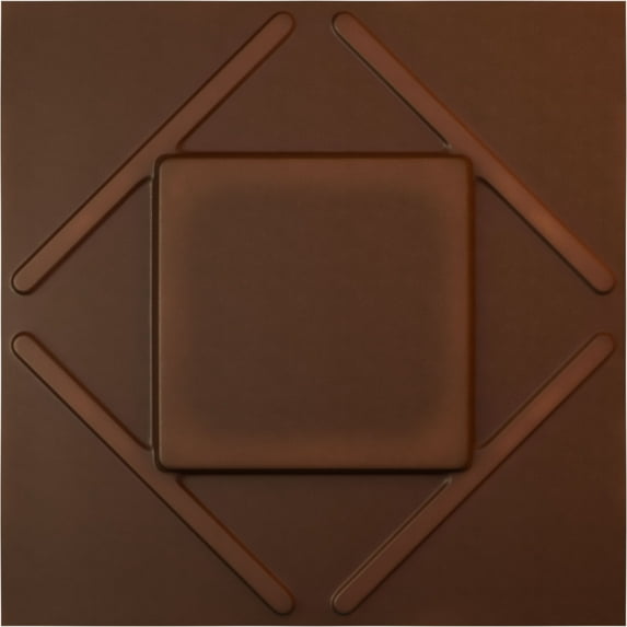 Ekena Millwork 19 5/8"W x 19 5/8"H Aubrey EnduraWall Decorative 3D Wall Panel, Universal Aged Metallic Rust (12-Pack for 32.04 Sq. Ft.)