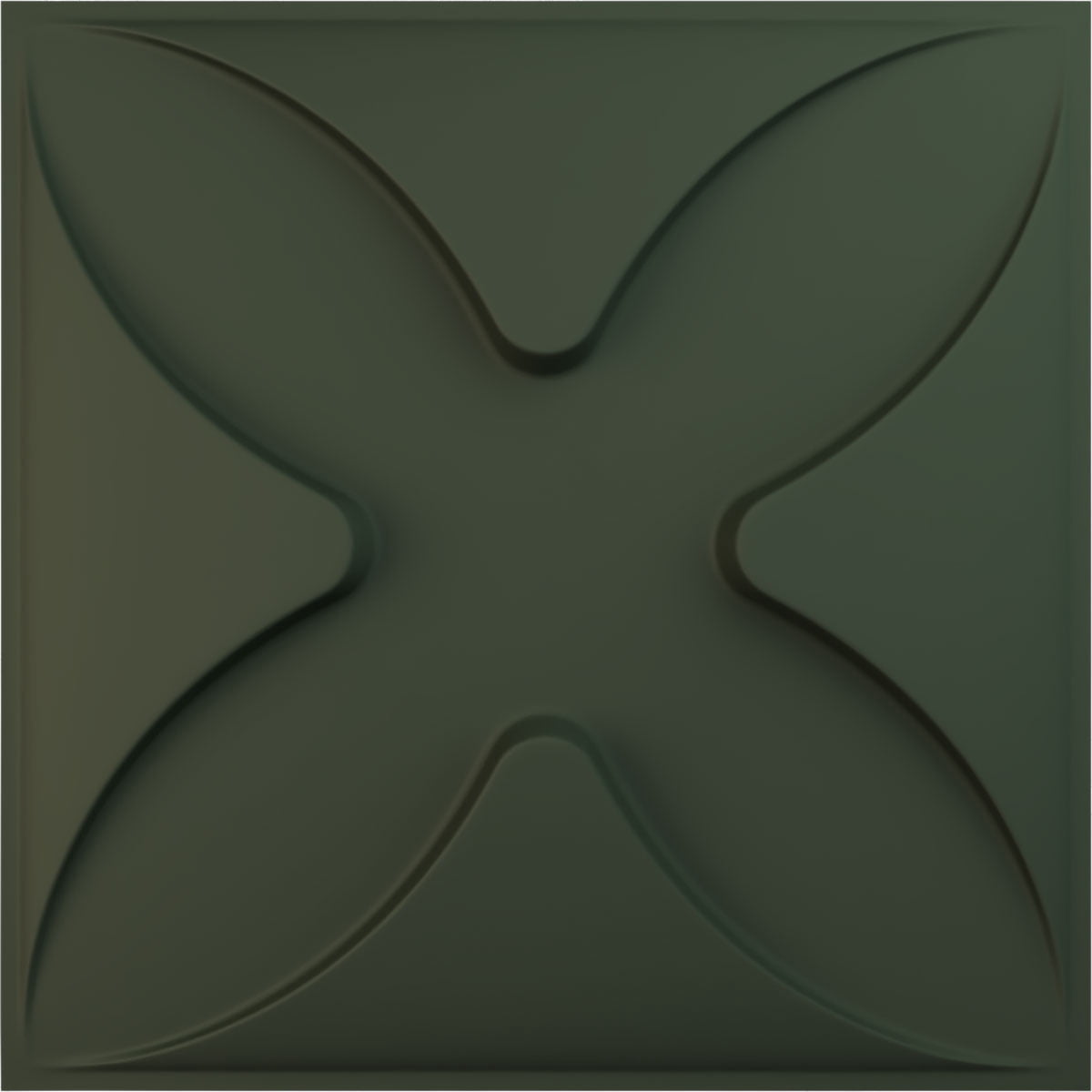 Ekena Millwork 19 5/8"W x 19 5/8"H Austin EnduraWall Decorative 3D Wall Panel, UltraCover Satin Hunt Club Green (Covers 2.67 Sq. Ft.)