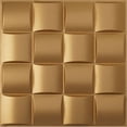thumbnail image 1 of Ekena Millwork 19 5/8"W x 19 5/8"H Baile EnduraWall Decorative 3D Wall Panel, Bright Coat Gold (12-Pack for 32.04 Sq. Ft.), 1 of 6