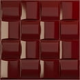 thumbnail image 1 of Ekena Millwork 19 5/8"W x 19 5/8"H Baile EnduraWall Decorative 3D Wall Panel, Gloss Merlot (12-Pack for 32.04 Sq. Ft.), 1 of 6