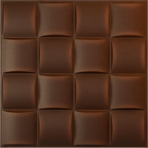 Ekena Millwork 19 5/8"W x 19 5/8"H Baile EnduraWall Decorative 3D Wall Panel, Universal Aged Metallic Rust (Covers 2.67 Sq. Ft.)