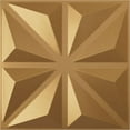 thumbnail image 1 of Ekena Millwork 19 5/8"W x 19 5/8"H Bailey EnduraWall Decorative 3D Wall Panel, Bright Coat Gold (12-Pack for 32.04 Sq. Ft.), 1 of 6