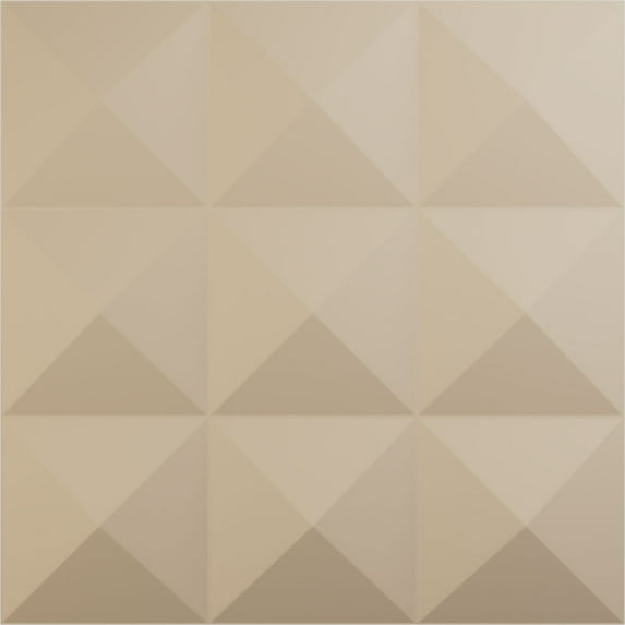 Ekena Millwork 19 5/8"W x 19 5/8"H Benson EnduraWall Decorative 3D Wall Panel, UltraCover Satin Smokey Beige (Covers 2.67 Sq. Ft.)