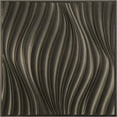 thumbnail image 1 of Ekena Millwork 19 5/8"W x 19 5/8"H Billow EnduraWall Decorative 3D Wall Panel, Universal Aged Metallic Weathered Steel (12-Pack for 32.04 Sq. Ft.), 1 of 6