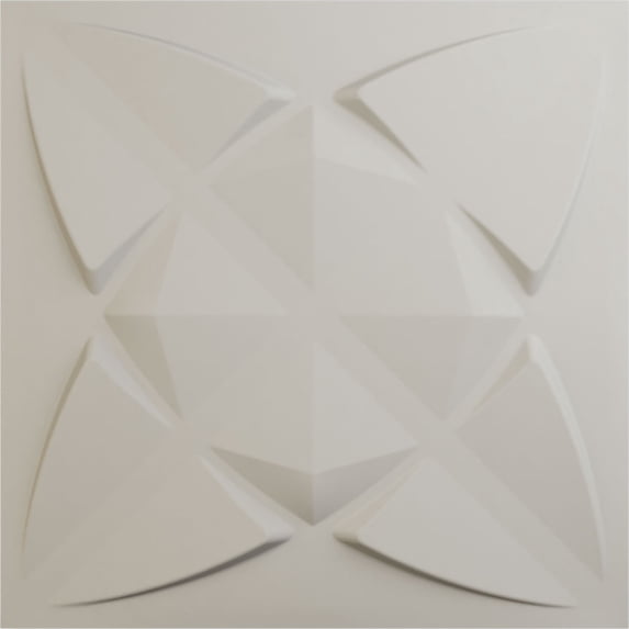 Ekena Millwork 19 5/8"W x 19 5/8"H Blossom EnduraWall Decorative 3D Wall Panel, UltraCover Satin Blossom White (Covers 2.67 Sq. Ft.)
