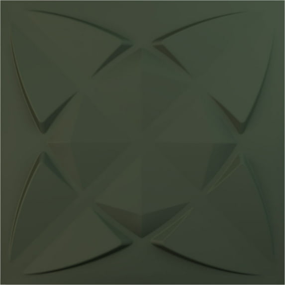 Ekena Millwork 19 5/8"W x 19 5/8"H Blossom EnduraWall Decorative 3D Wall Panel, UltraCover Satin Hunt Club Green (Covers 2.67 Sq. Ft.)