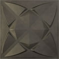 thumbnail image 1 of Ekena Millwork 19 5/8"W x 19 5/8"H Blossom EnduraWall Decorative 3D Wall Panel, Universal Aged Metallic Weathered Steel (12-Pack for 32.04 Sq. Ft.), 1 of 6