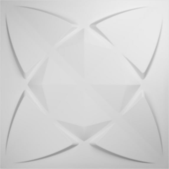 Ekena Millwork 19 5/8"W x 19 5/8"H Blossom EnduraWall Decorative 3D Wall Panel, White, (50-Pack for 133.73 Sq. Ft.)