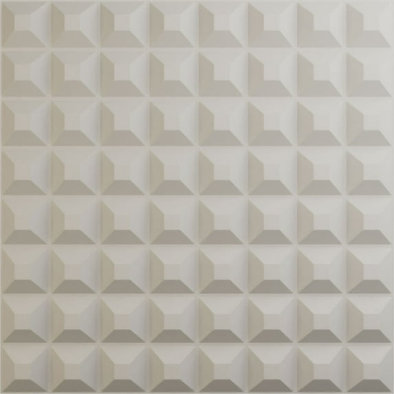 Ekena Millwork 19 5/8"W x 19 5/8"H Bradford EnduraWall Decorative 3D Wall Panel, UltraCover Satin Blossom White (12-Pack for 32.04 Sq. Ft.)