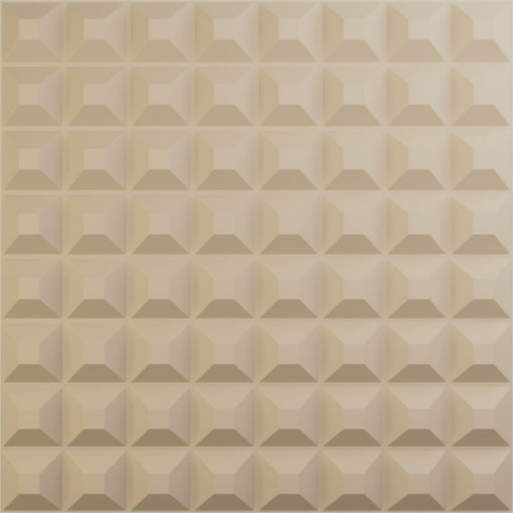 Ekena Millwork 19 5/8"W x 19 5/8"H Bradford EnduraWall Decorative 3D Wall Panel, UltraCover Satin Smokey Beige (Covers 2.67 Sq. Ft.)