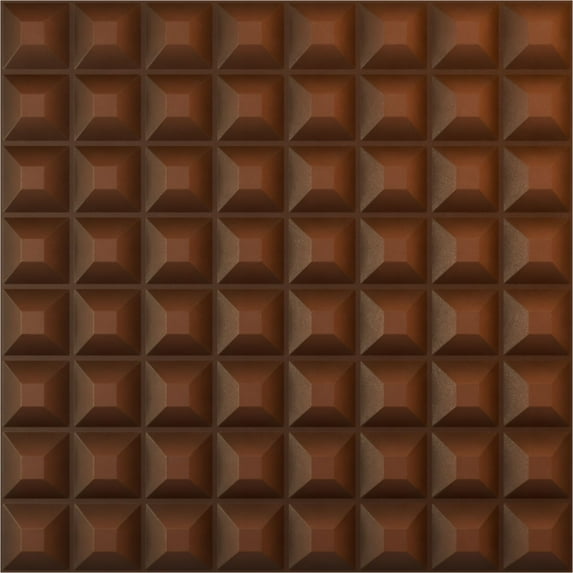Ekena Millwork 19 5/8"W x 19 5/8"H Bradford EnduraWall Decorative 3D Wall Panel, Universal Aged Metallic Rust (12-Pack for 32.04 Sq. Ft.)