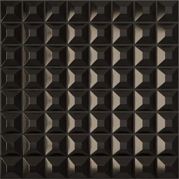 Ekena Millwork 19 5/8"W x 19 5/8"H Bradford EnduraWall Decorative 3D Wall Panel, Universal Metallic Carbon Mist (12-Pack for 32.04 Sq. Ft.)