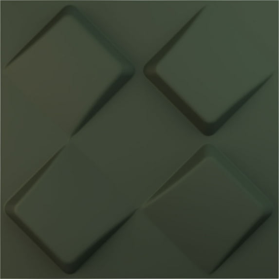 Ekena Millwork 19 5/8"W x 19 5/8"H Bradley EnduraWall Decorative 3D Wall Panel, UltraCover Satin Hunt Club Green (12-Pack for 32.04 Sq. Ft.)