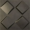 thumbnail image 1 of Ekena Millwork 19 5/8"W x 19 5/8"H Bradley EnduraWall Decorative 3D Wall Panel, Universal Aged Metallic Weathered Steel (12-Pack for 32.04 Sq. Ft.), 1 of 6