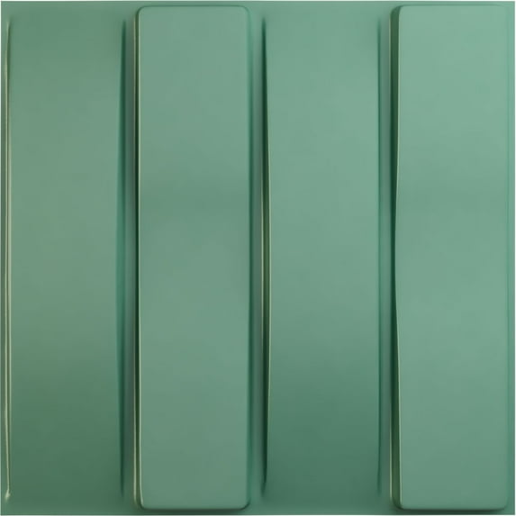 Ekena Millwork 19 5/8"W x 19 5/8"H Caputo EnduraWall Decorative 3D Wall Panel, Universal Pearl Metallic Sea Mist (12-Pack for 32.04 Sq. Ft.)