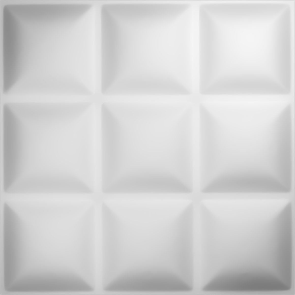 White Textured 3D PVC Wall Panels Set of 10