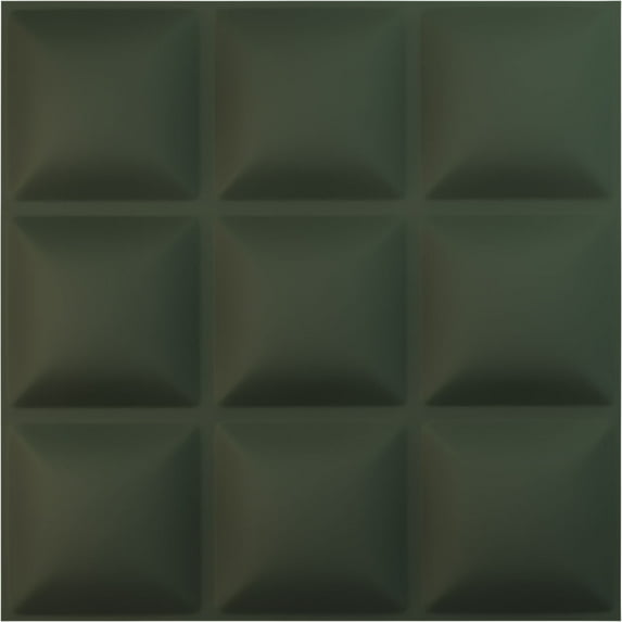 Ekena Millwork 19 5/8"W x 19 5/8"H Classic EnduraWall Decorative 3D Wall Panel, UltraCover Satin Hunt Club Green (Covers 2.67 Sq. Ft.)