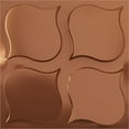 thumbnail image 1 of Ekena Millwork 19 5/8"W x 19 5/8"H Clover EnduraWall Decorative 3D Wall Panel, Bright Coat Copper (12-Pack for 32.04 Sq. Ft.), 1 of 6