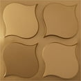 thumbnail image 1 of Ekena Millwork 19 5/8"W x 19 5/8"H Clover EnduraWall Decorative 3D Wall Panel, Bright Coat Gold (12-Pack for 32.04 Sq. Ft.), 1 of 6