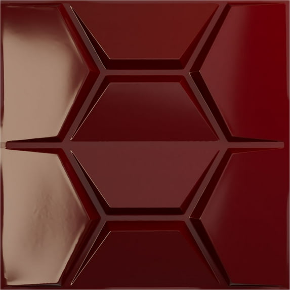 Ekena Millwork 19 5/8"W x 19 5/8"H Colony EnduraWall Decorative 3D Wall Panel, Gloss Merlot (12-Pack for 32.04 Sq. Ft.)